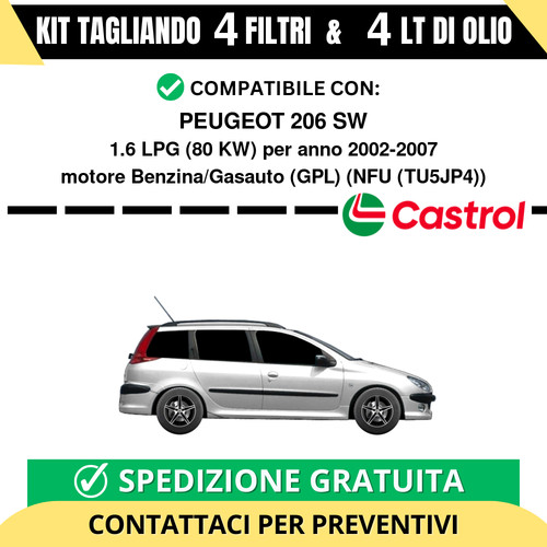 Tagliando per peugeot 206 - tagliando,