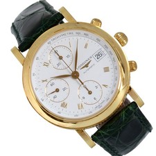LONGINES Cronografo Data Ernest Francillon Oro Giallo 18KT Serie Completa Anni 2004