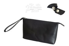 Pochette  donna borsetto uomo in vera pelle naturale 100% italiana con cerniera
