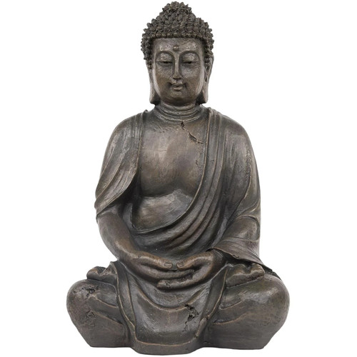 Bronze meditating buddha - meditating,
