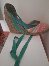 Scarpe donna espadrillas comodissime. N.37 MAI USATE. Color corda, rosa e verde.