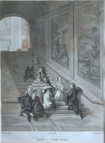 Roma scala santa stampa - roma.,
