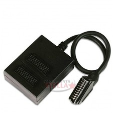 MULTIPRESA SCART PER TV TELEVISIONE DECODER DVB-T LETTORE DVD VHS PRESA CAVO