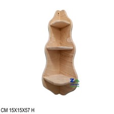 ANGOLIERA IN LEGNO CON 3 MENSOLE COLORE NATURALE CM 15X15X57 H ARREDAMENTO