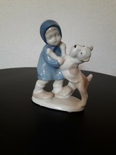 Bambino Con Cane Ceramica