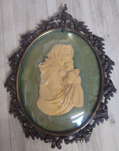 Quadro con madonna gesu - e,