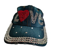 cappello donna con strass tipo baseball