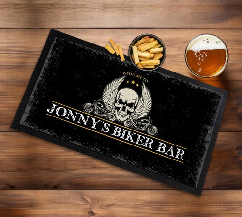 Personalised bikers bar mat - bikers,