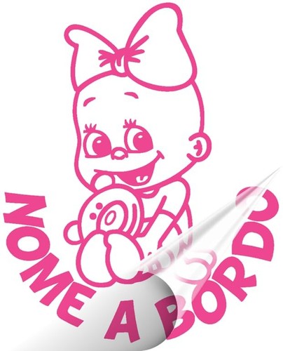 Adesivo macchina bimbo - bimba, a