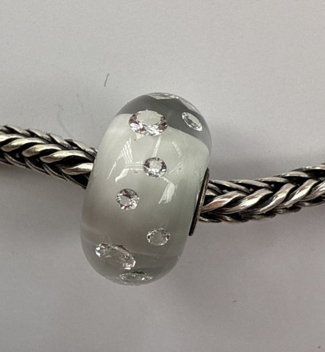 Trollbeads vetro bianco - vetro, con