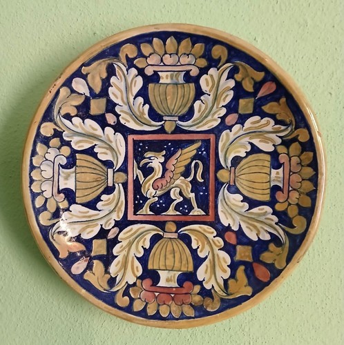 Piatto ceramica decorato - piatto, in