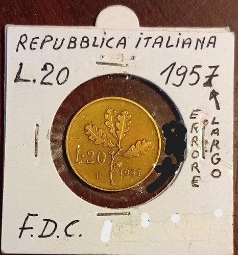 Moneta italia 20 - 20, lire