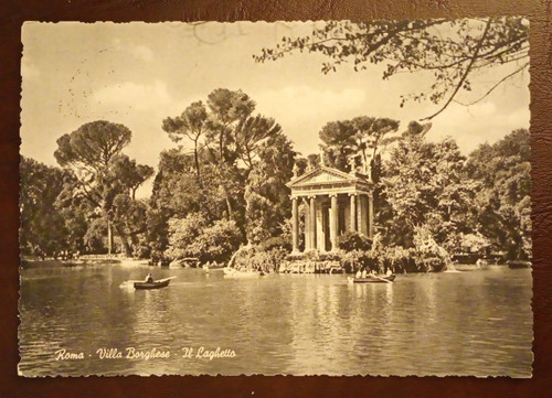 Cartolina roma laghetto - cartolina,