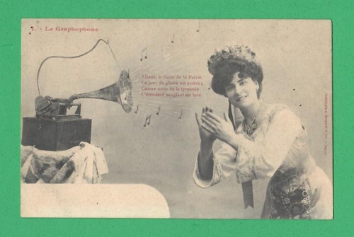 Donna fonografo grammofono - fonografo,