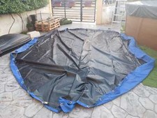 TELONE PISCINA CAMPEGGIO IN PVC ANTISTRAPPO DIAMETRO 540cm OCCHIELLI IN ACCIAIO