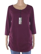 H&m Mama Maglia Top Maglietta Donna Rosso Bordeaux Manica Lunga Eu L Large It 44