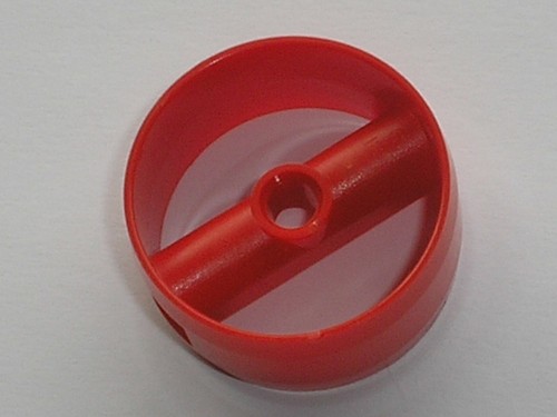 Lego red cylinder 4x4x1 - cylinder,