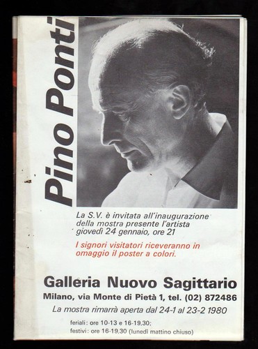 Pino ponti depliant manifesto - pino,