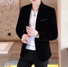 Giacca Uomo Velluto Nero