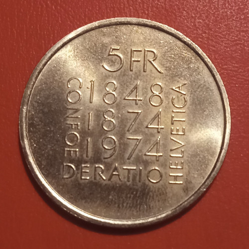 Svizzera moneta franchi 1974 - moneta,