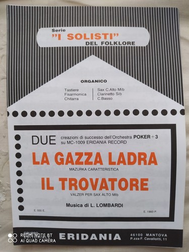 Orchestra poker la gazza - orchestra, "la