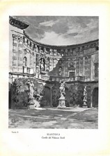 Stampa antica MANTOVA Palazzo