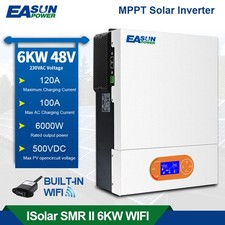 Easun Inverter Solare 6000W Off Grid Inverter 24V 48V MPPT Caricabatterie BMS DE