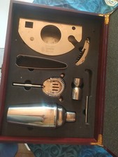Kit Vintage Per Barman Lusso Con Scatola In Legno Massiccio