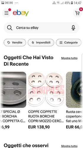 Coppe mozzo ruota - , originale