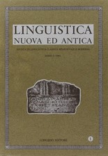 Linguistica nuova ed antica