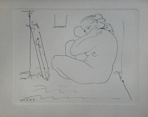 Pablo picasso modello nudo - picasso:,