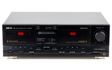 AKAI HX-R435W Doppio registratore a cassette Auto Reverse/revisionato 1 Anno