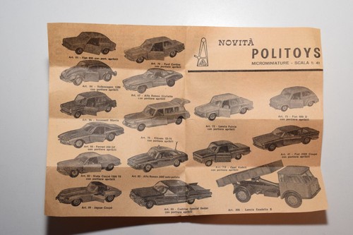 Foglio catalogo a80 43 - catalogo, 1:43