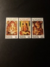 Timbro Togo Quadri Natale Posta Aerea Pa N°333/335 Nuovo ** Lusso Mnh 1977