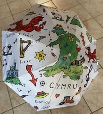 Ombrello Pieghevole Mini con Disegni  “Galles” “Wales”