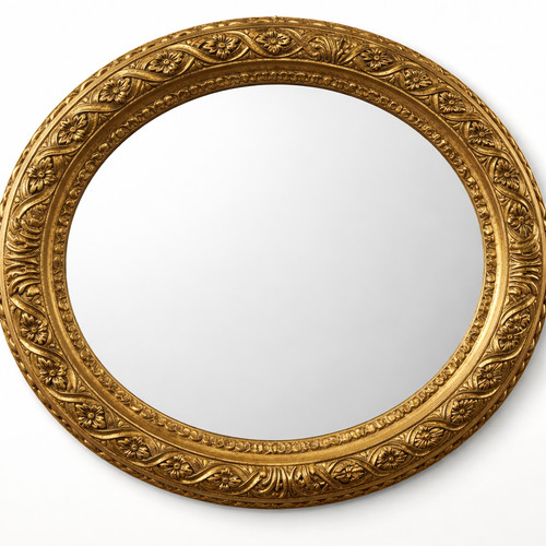 Specchio ovale barocco legno