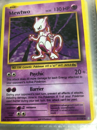 Carta mewtwo pokemon - mewtwo,