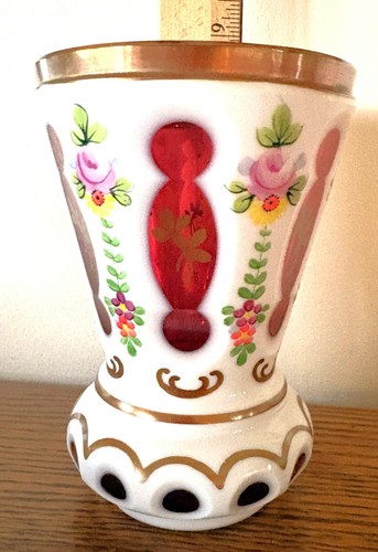 Vaso vintage ceco moser vetro - vaso,