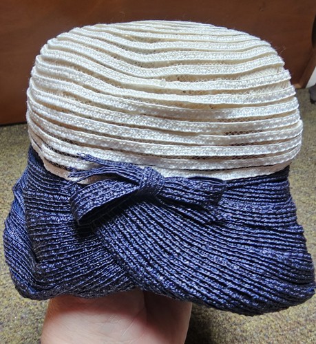 Cappello donna blu bianco - cappello, blu/bianco