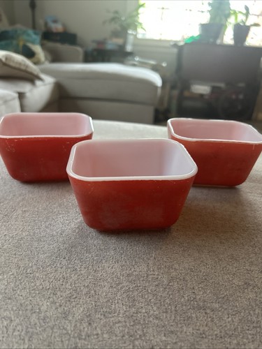 Pyrex vetro rosso tazze - pyrex, 1,5