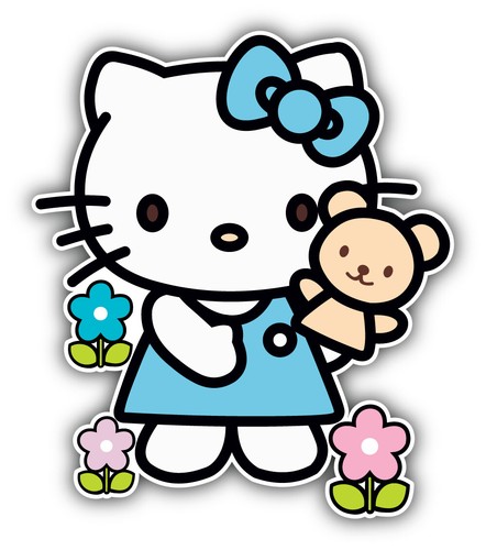 Adesivo hello kitty cartoni - adesivo,