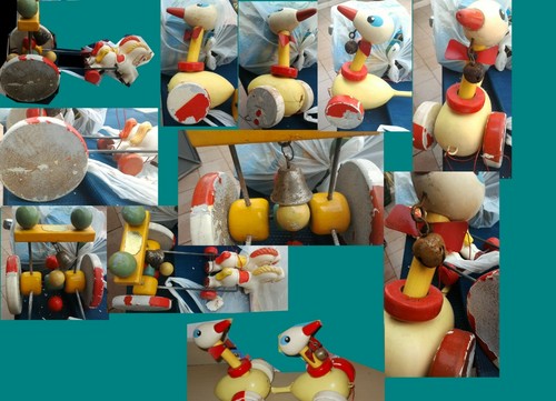 Vintage 1970 80s - wooden, toys