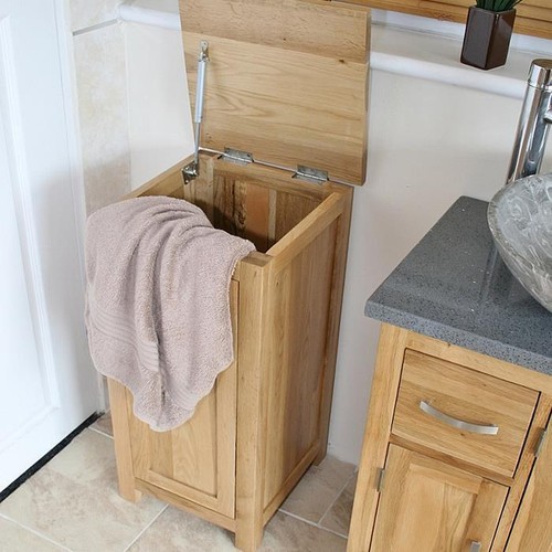 Pattumiera rovere con - pattumiera,