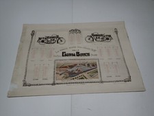 RARO MANIFESTO DITTA EDOARDO BIANCHI AUTO CICLI CALENDARIO 1923 MOTO 5/6 HP