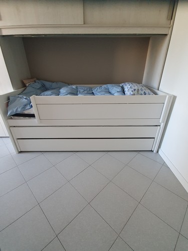 Letto legno massello - legno, con