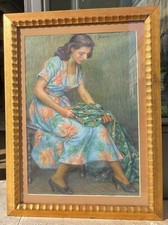 GIOVANNI BATTISTA CREMA (1883-1964)  pastello  DIVISIONISMO , disegno antico