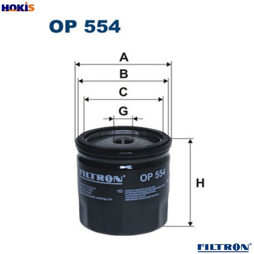 Filtro olio 554 per peugeot - olio, op