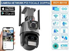 TELECAMERA SPEED DOME PTZ IP NETWORK 4MP CON DOPPIA LENTE ANALISI INTELLIGENTE