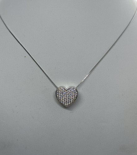 Collana cuore pave zirconi - collana,
