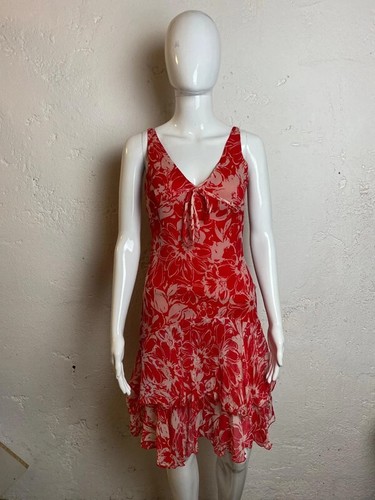 Vestito rosso zara - zara, 100%seta